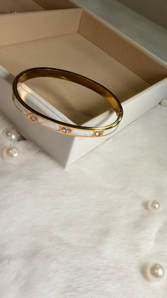 Luxury Gold Crystal Bangle Bracelet
