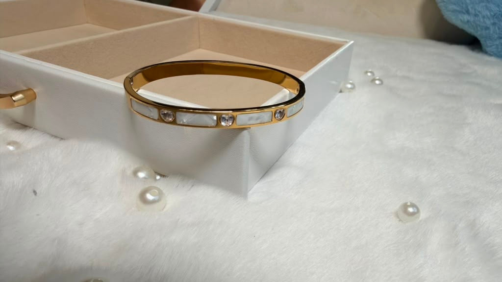 Luxury Gold Crystal Bangle Bracelet