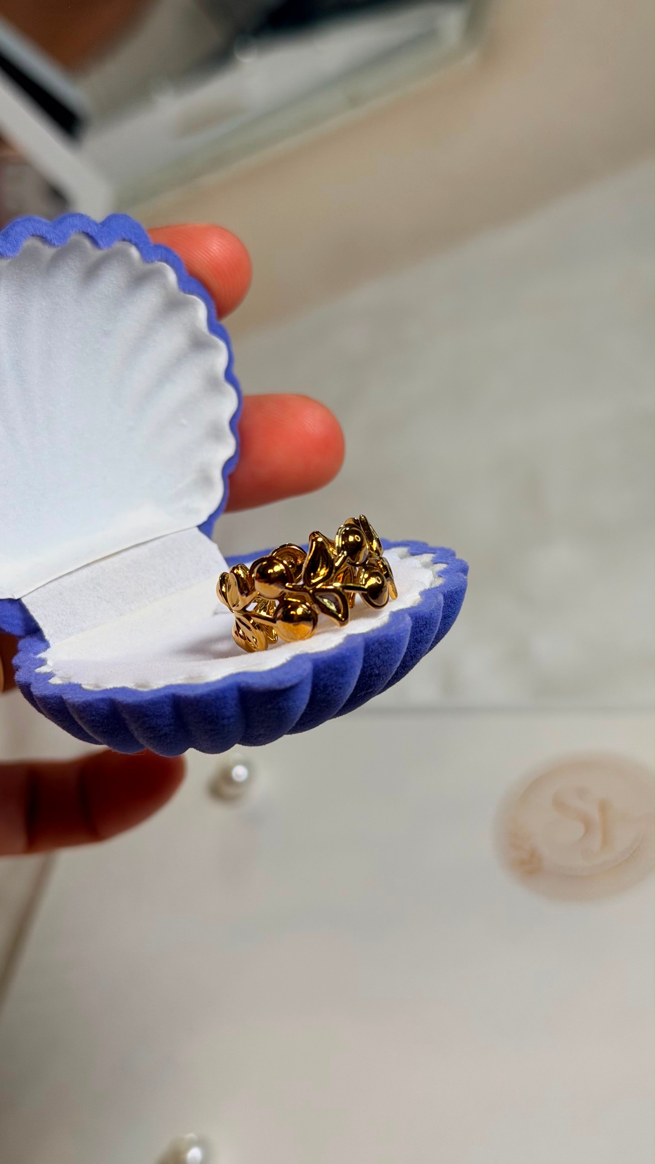 🎀 Gold Bow Adjustable Ring
