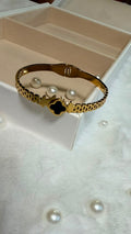 Luxury Black Clover Gold Bracelet