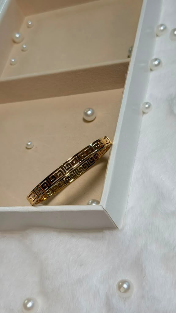 Luxury Greek Key Crystal Bracelet