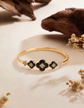 ✨ Luxury Black Clover Crystal Bracelet