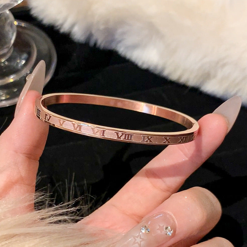 Luxury Rose Gold Titanium Bracelet