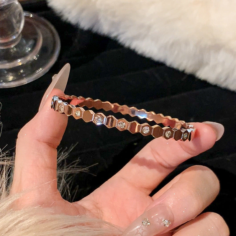 Luxury Rose Gold Titanium Bracelet