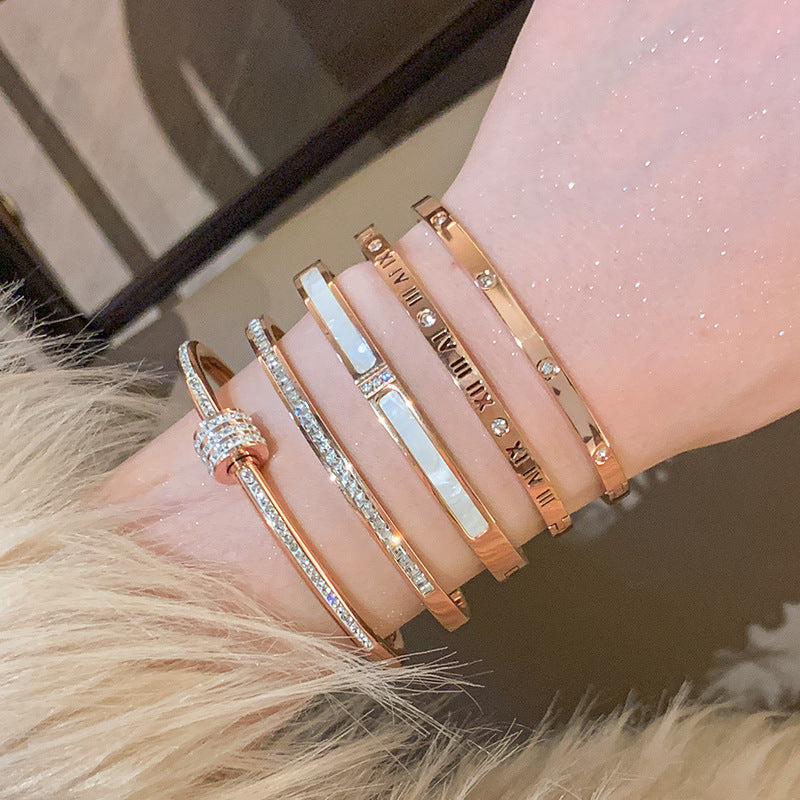 Luxury Rose Gold Titanium Bracelet