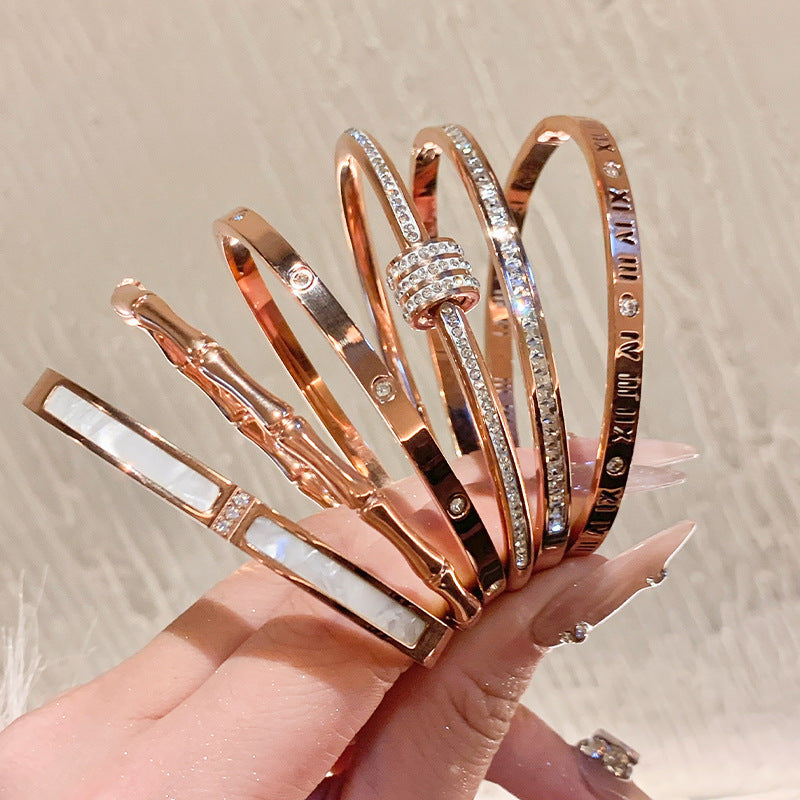 Luxury Rose Gold Titanium Bracelet