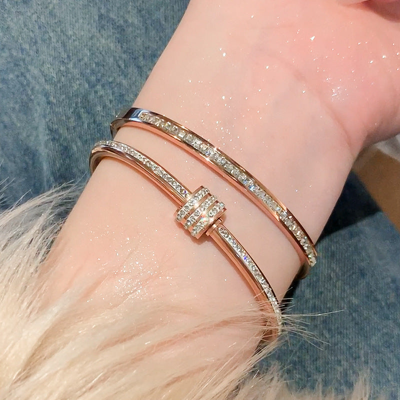 Luxury Rose Gold Titanium Bracelet