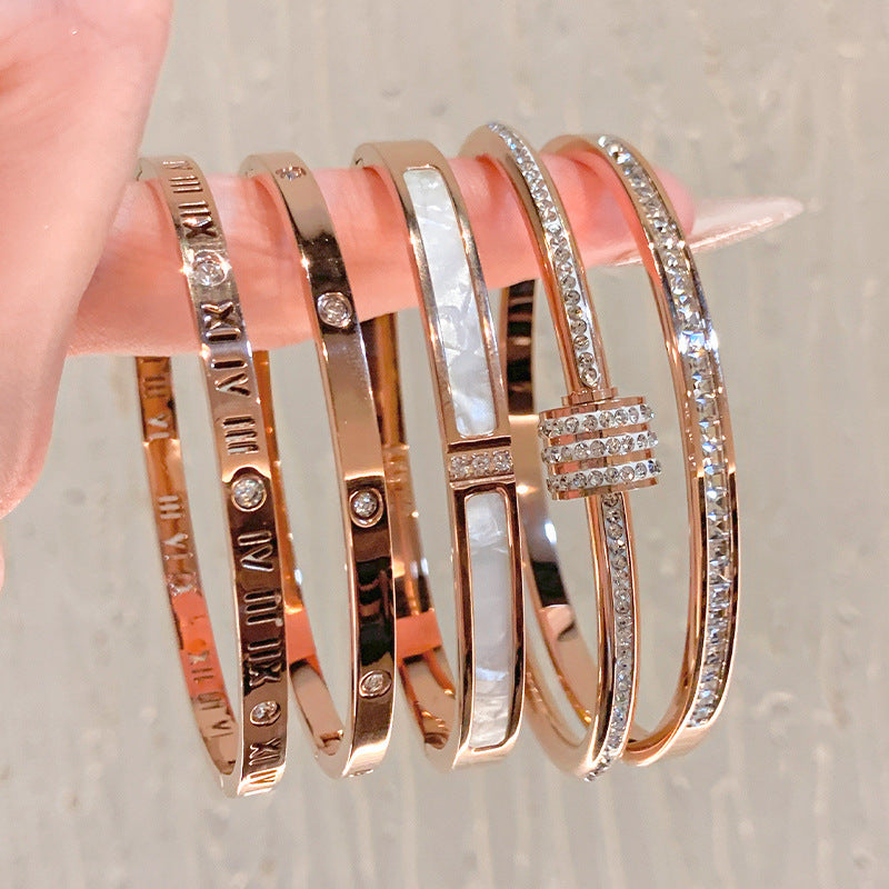 Luxury Rose Gold Titanium Bracelet