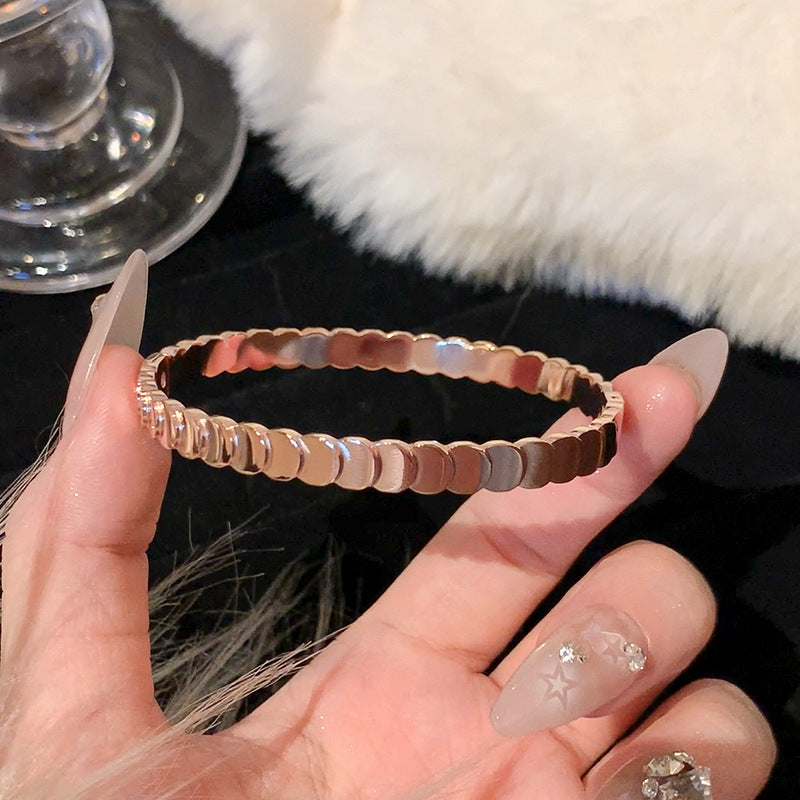 Luxury Rose Gold Titanium Bracelet