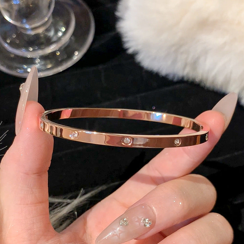 Luxury Rose Gold Titanium Bracelet