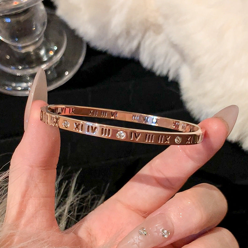 Luxury Rose Gold Titanium Bracelet