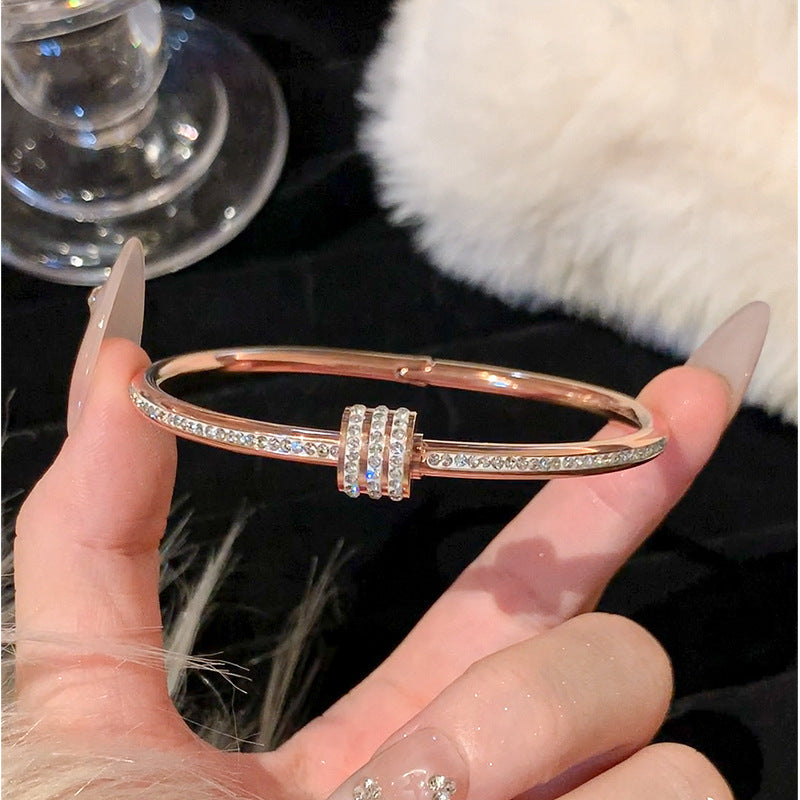 Luxury Rose Gold Titanium Bracelet